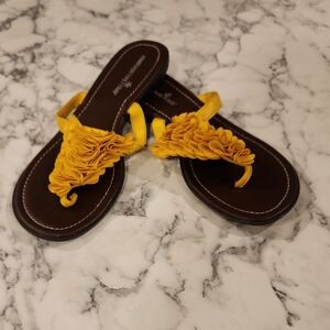 Yellow Ruffle Sandals